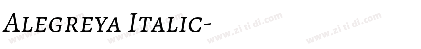 Alegreya Italic字体转换